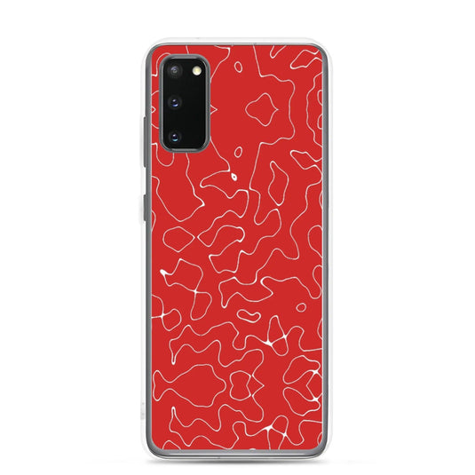 Colorful Vivid Red Organic Flexible Clear Samsung Case Bump Resistant Corners CREATIVETECH