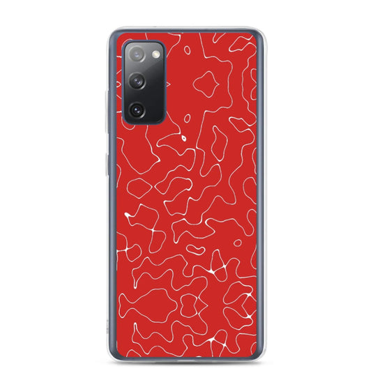 Colorful Vivid Red Organic Flexible Clear Samsung Case Bump Resistant Corners CREATIVETECH