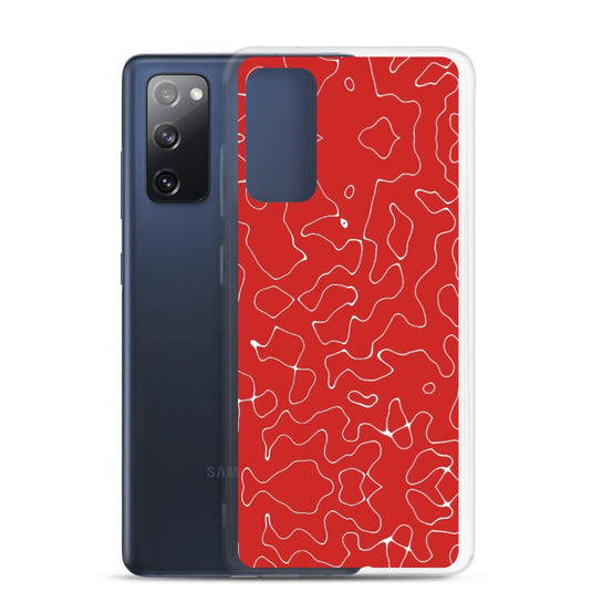 Colorful Vivid Red Organic Flexible Clear Samsung Case Bump Resistant Corners CREATIVETECH