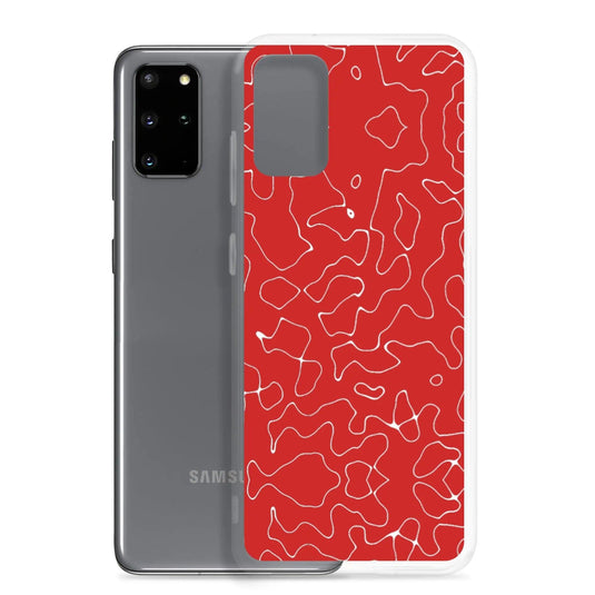 Colorful Vivid Red Organic Flexible Clear Samsung Case Bump Resistant Corners CREATIVETECH