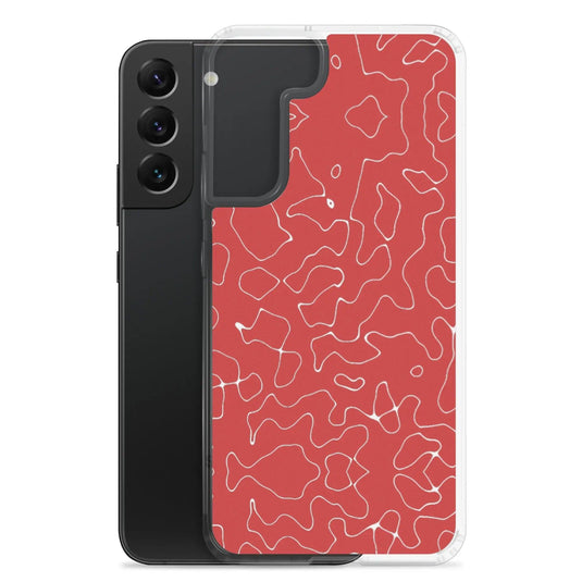 Colorful Vivid Red Organic Flexible Clear Samsung Case Bump Resistant Corners CREATIVETECH
