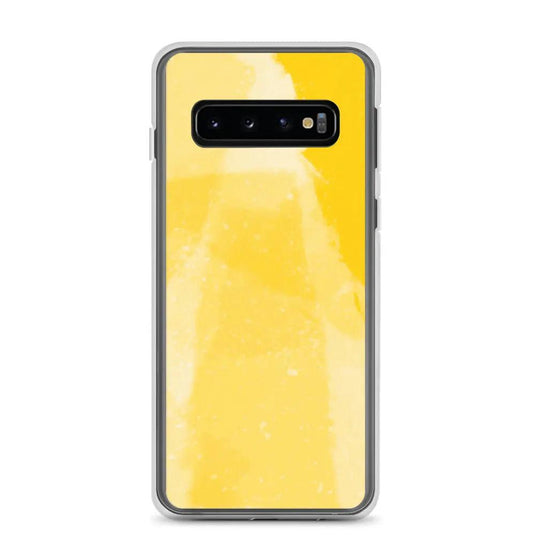 Colorful Vivid Yellow Industrial Watercolor Paint Brush Style Flexible Clear Samsung Case Bump Resistant Corners CREATIVETECH