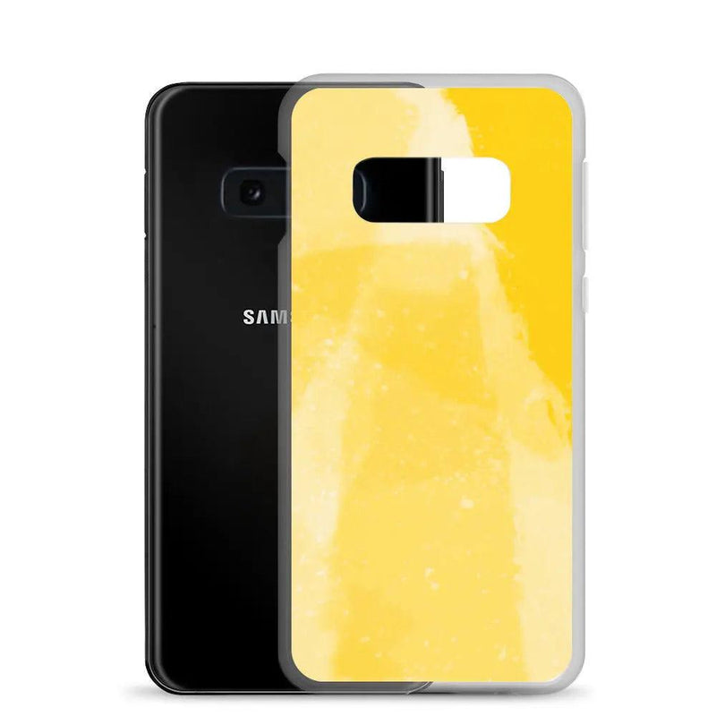 Load image into Gallery viewer, Colorful Vivid Yellow Industrial Watercolor Paint Brush Style Flexible Clear Samsung Case Bump Resistant Corners CREATIVETECH