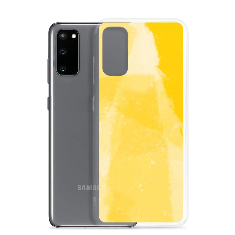 Load image into Gallery viewer, Colorful Vivid Yellow Industrial Watercolor Paint Brush Style Flexible Clear Samsung Case Bump Resistant Corners CREATIVETECH