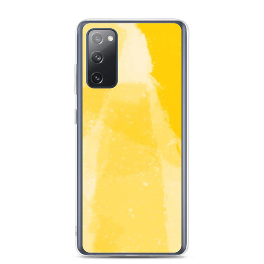Colorful Vivid Yellow Industrial Watercolor Paint Brush Style Flexible Clear Samsung Case Bump Resistant Corners CREATIVETECH