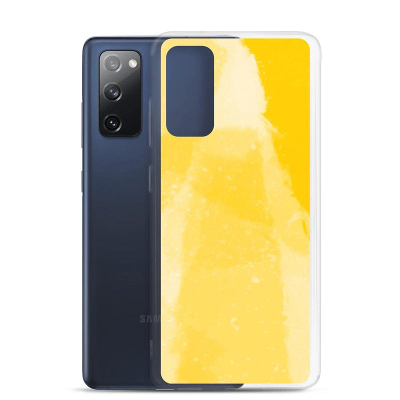 Load image into Gallery viewer, Colorful Vivid Yellow Industrial Watercolor Paint Brush Style Flexible Clear Samsung Case Bump Resistant Corners CREATIVETECH