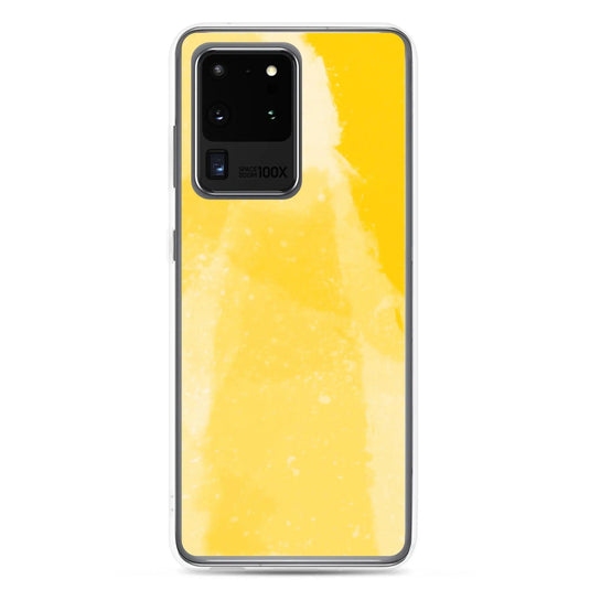 Colorful Vivid Yellow Industrial Watercolor Paint Brush Style Flexible Clear Samsung Case Bump Resistant Corners CREATIVETECH