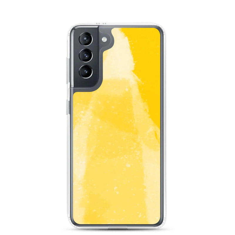 Load image into Gallery viewer, Colorful Vivid Yellow Industrial Watercolor Paint Brush Style Flexible Clear Samsung Case Bump Resistant Corners CREATIVETECH