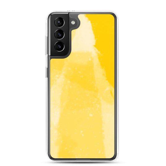 Colorful Vivid Yellow Industrial Watercolor Paint Brush Style Flexible Clear Samsung Case Bump Resistant Corners CREATIVETECH
