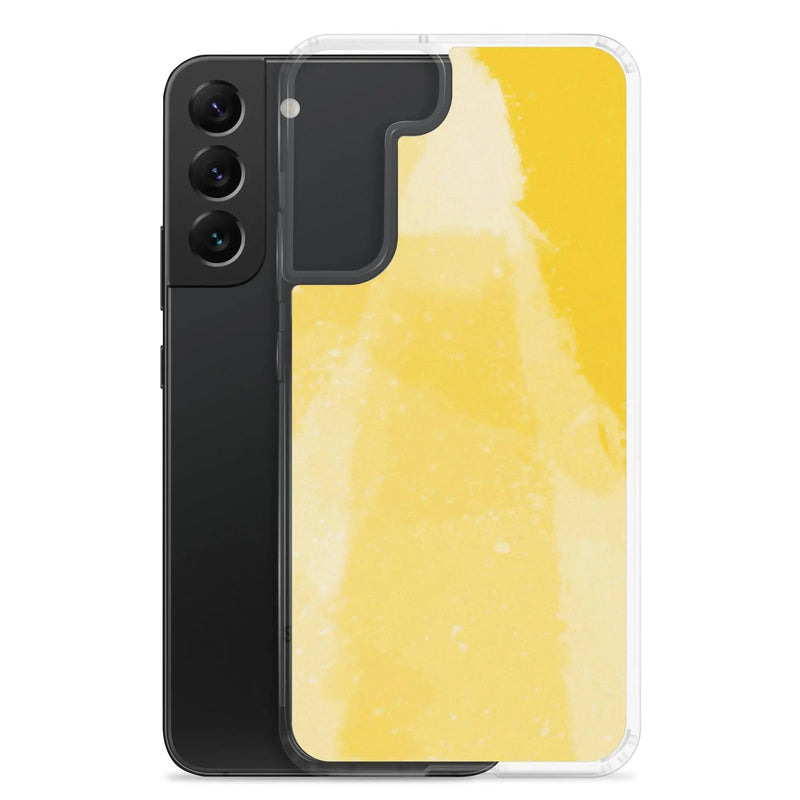 Load image into Gallery viewer, Colorful Vivid Yellow Industrial Watercolor Paint Brush Style Flexible Clear Samsung Case Bump Resistant Corners CREATIVETECH