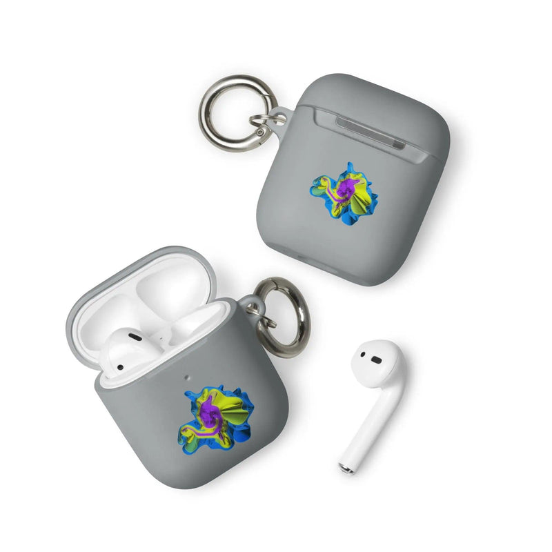 Load image into Gallery viewer, Colorful Waves 2-in-1 Cool Shock Resistant Tough AirPods Case with Metal Carabiner CREATIVETECH