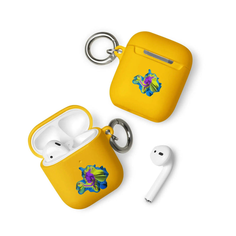 Load image into Gallery viewer, Colorful Waves 2-in-1 Cool Shock Resistant Tough AirPods Case with Metal Carabiner CREATIVETECH