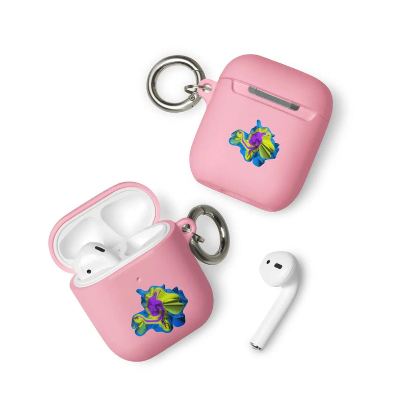 Load image into Gallery viewer, Colorful Waves 2-in-1 Cool Shock Resistant Tough AirPods Case with Metal Carabiner CREATIVETECH