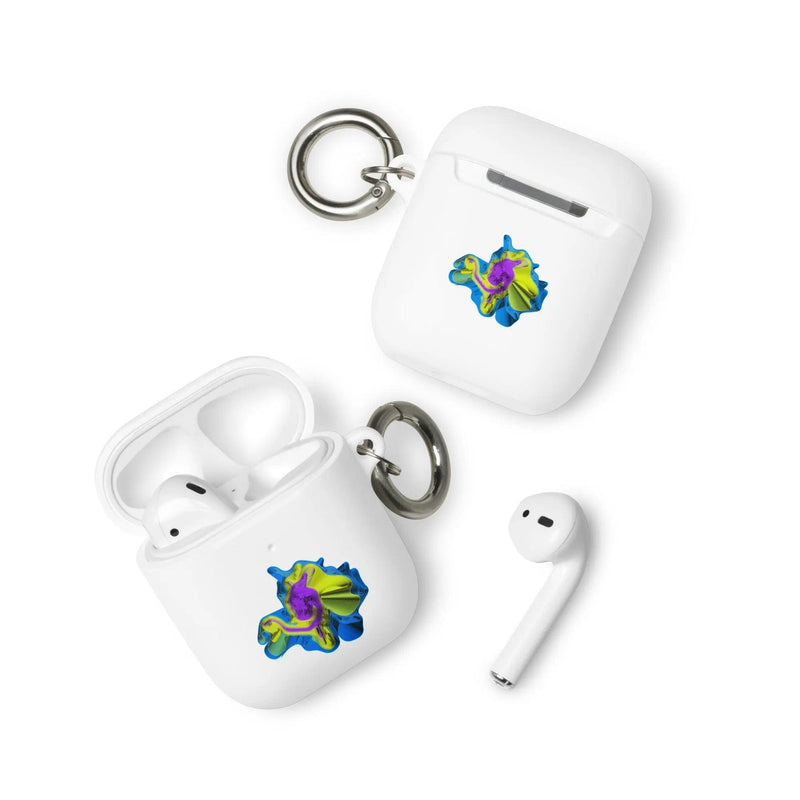 Load image into Gallery viewer, Colorful Waves 2-in-1 Cool Shock Resistant Tough AirPods Case with Metal Carabiner CREATIVETECH