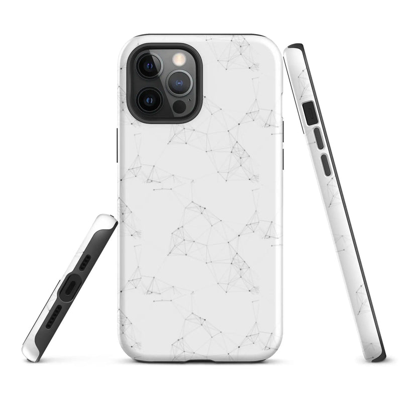Load image into Gallery viewer, Colorful White Black Polygon Double Layered Impact Resistant Tough iPhone Case 3D Wrap Matte or Glossy Finish CREATIVETECH