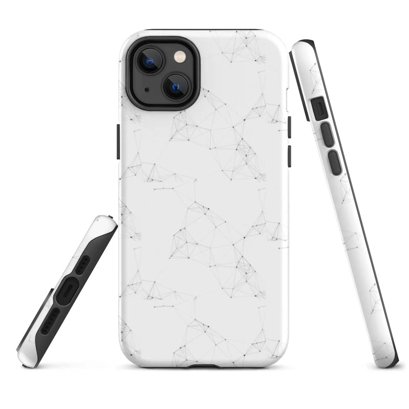 Load image into Gallery viewer, Colorful White Black Polygon Double Layered Impact Resistant Tough iPhone Case 3D Wrap Matte or Glossy Finish CREATIVETECH