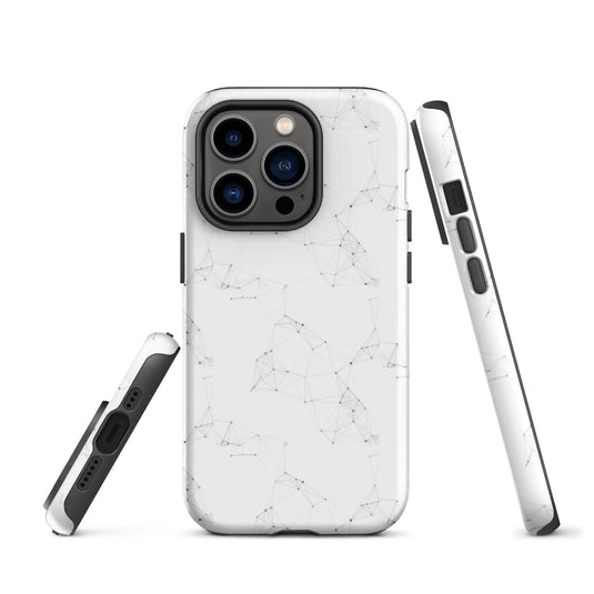 Colorful White Black Polygon Double Layered Impact Resistant Tough iPhone Case 3D Wrap Matte or Glossy Finish CREATIVETECH