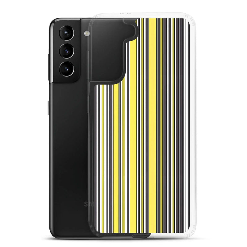 Load image into Gallery viewer, Colorful Yellow Striped Style Flexible Clear Samsung Case Bump Resistant Corners CREATIVETECH