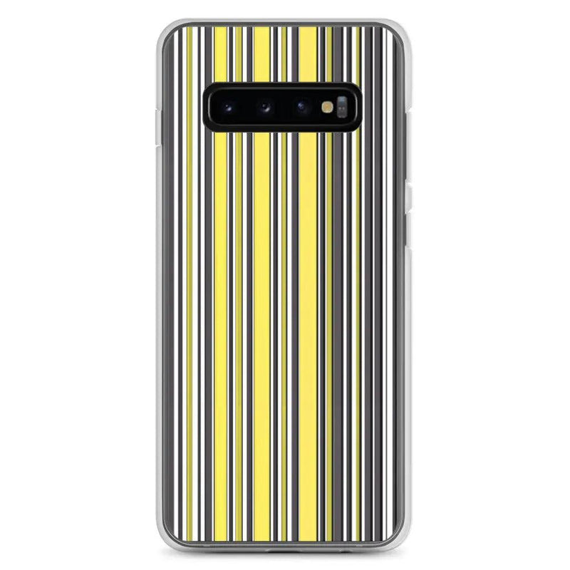 Load image into Gallery viewer, Colorful Yellow Striped Style Flexible Clear Samsung Case Bump Resistant Corners CREATIVETECH