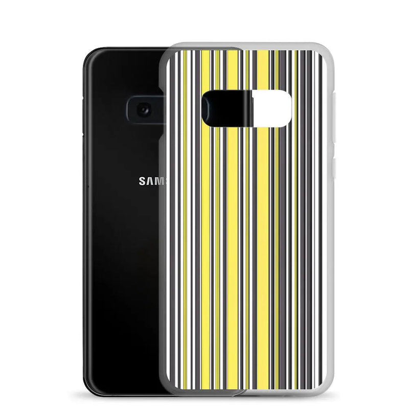 Load image into Gallery viewer, Colorful Yellow Striped Style Flexible Clear Samsung Case Bump Resistant Corners CREATIVETECH