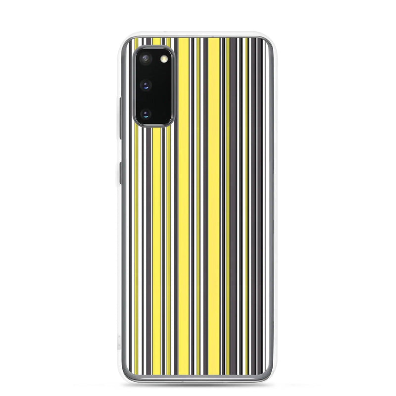 Load image into Gallery viewer, Colorful Yellow Striped Style Flexible Clear Samsung Case Bump Resistant Corners CREATIVETECH