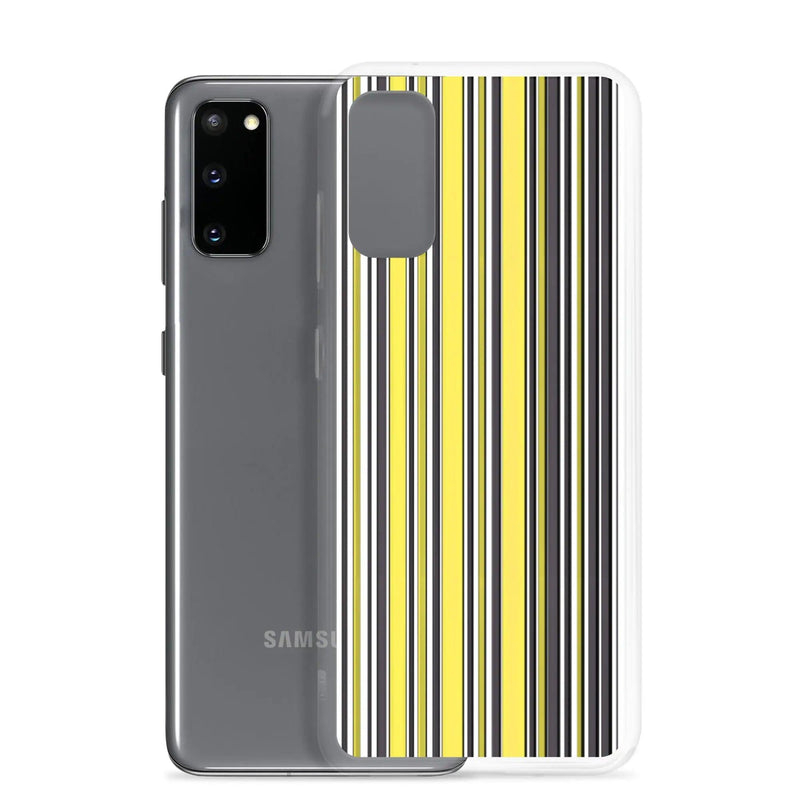 Load image into Gallery viewer, Colorful Yellow Striped Style Flexible Clear Samsung Case Bump Resistant Corners CREATIVETECH