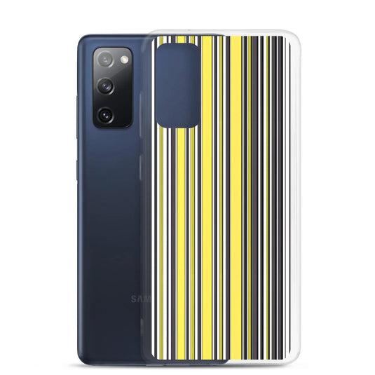 Colorful Yellow Striped Style Flexible Clear Samsung Case Bump Resistant Corners CREATIVETECH