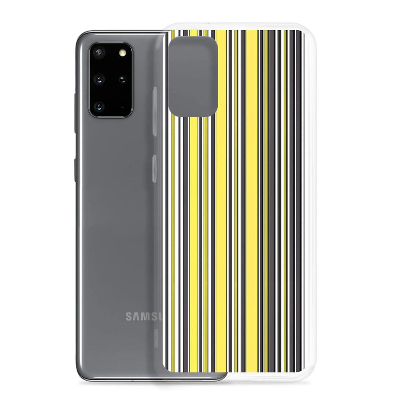 Load image into Gallery viewer, Colorful Yellow Striped Style Flexible Clear Samsung Case Bump Resistant Corners CREATIVETECH