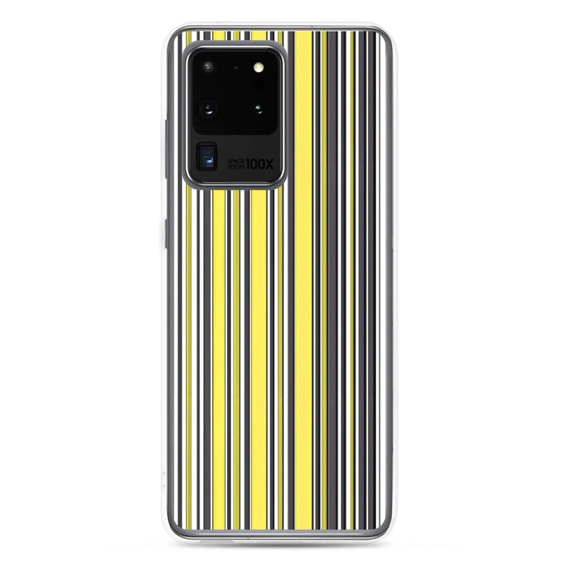 Load image into Gallery viewer, Colorful Yellow Striped Style Flexible Clear Samsung Case Bump Resistant Corners CREATIVETECH