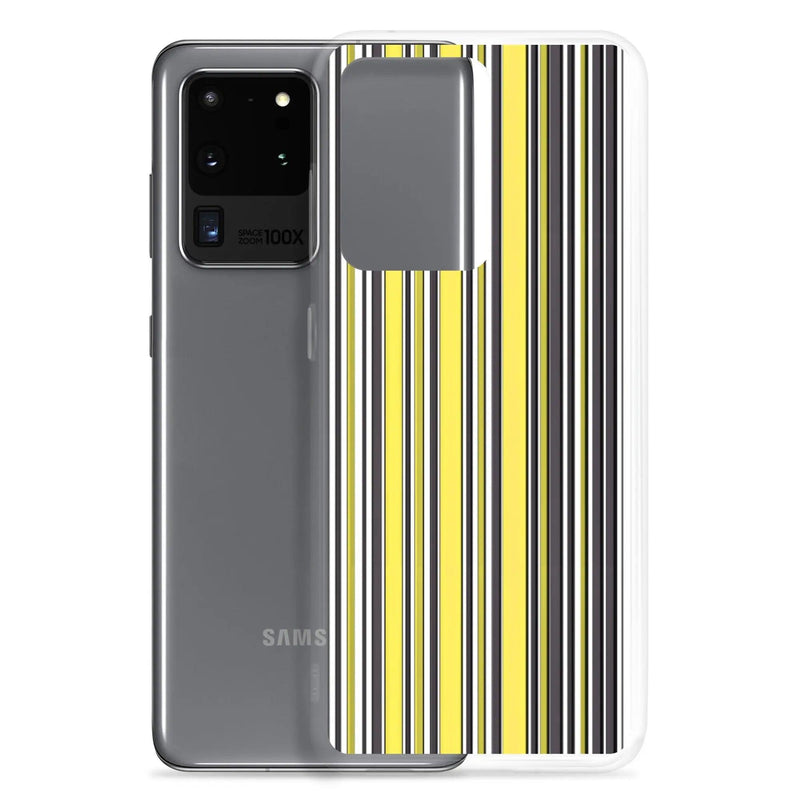 Load image into Gallery viewer, Colorful Yellow Striped Style Flexible Clear Samsung Case Bump Resistant Corners CREATIVETECH