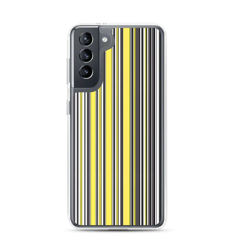 Load image into Gallery viewer, Colorful Yellow Striped Style Flexible Clear Samsung Case Bump Resistant Corners CREATIVETECH