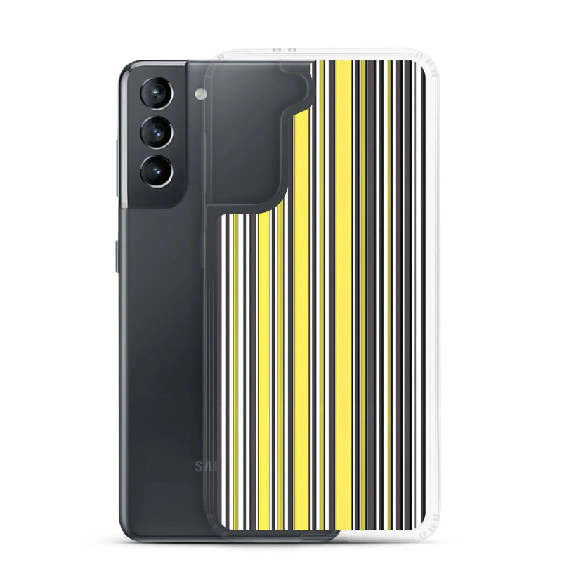 Load image into Gallery viewer, Colorful Yellow Striped Style Flexible Clear Samsung Case Bump Resistant Corners CREATIVETECH