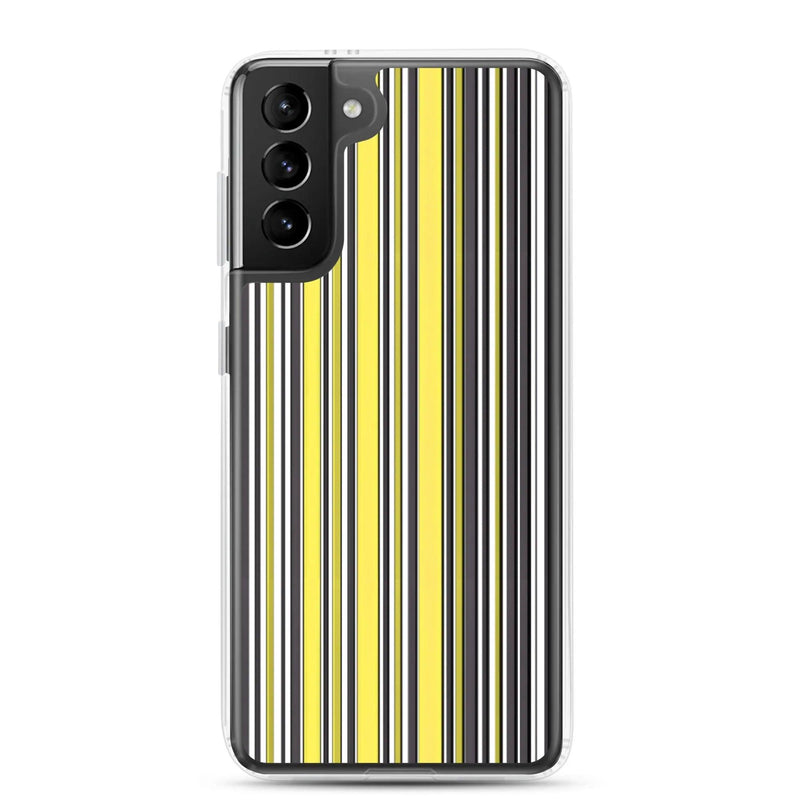 Load image into Gallery viewer, Colorful Yellow Striped Style Flexible Clear Samsung Case Bump Resistant Corners CREATIVETECH