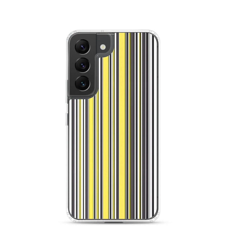 Load image into Gallery viewer, Colorful Yellow Striped Style Flexible Clear Samsung Case Bump Resistant Corners CREATIVETECH
