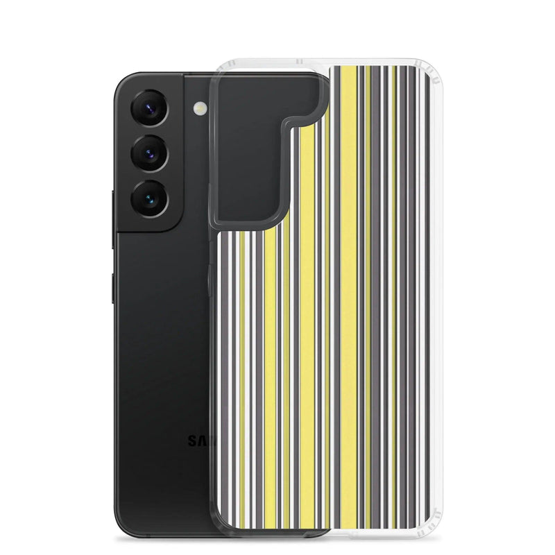 Load image into Gallery viewer, Colorful Yellow Striped Style Flexible Clear Samsung Case Bump Resistant Corners CREATIVETECH