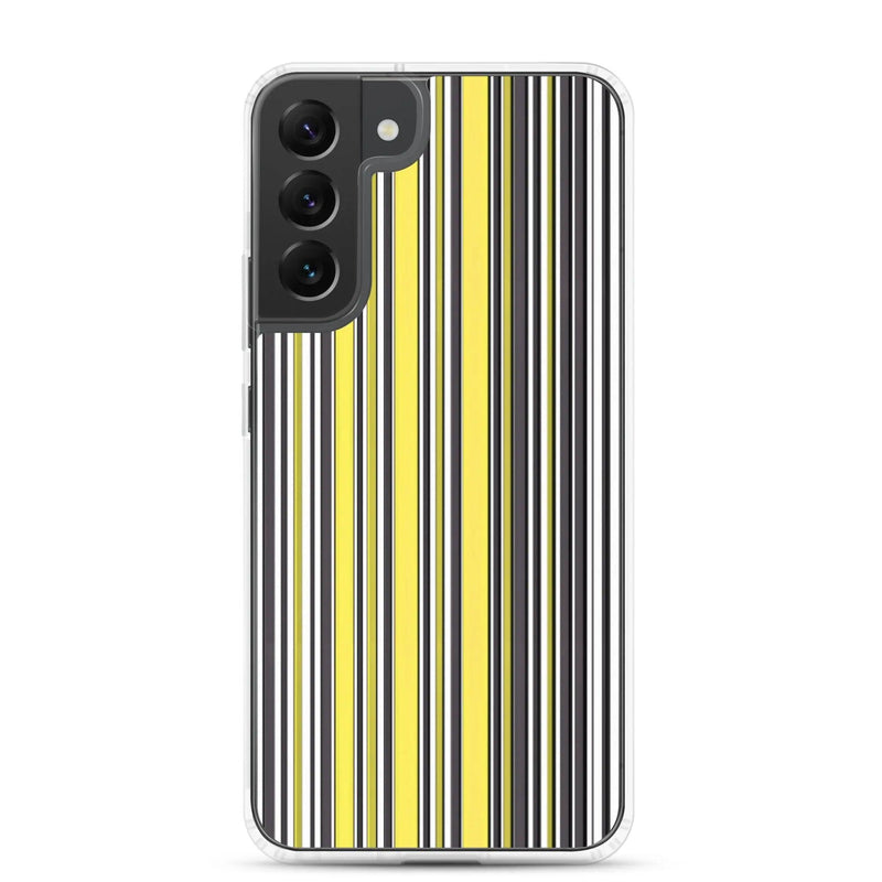 Load image into Gallery viewer, Colorful Yellow Striped Style Flexible Clear Samsung Case Bump Resistant Corners CREATIVETECH