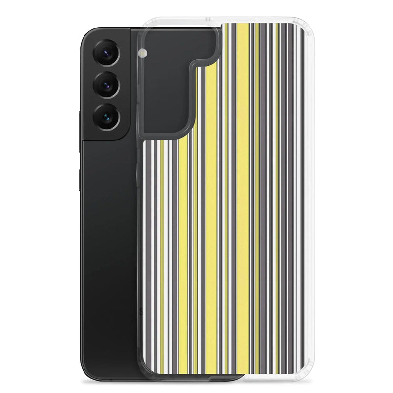 Load image into Gallery viewer, Colorful Yellow Striped Style Flexible Clear Samsung Case Bump Resistant Corners CREATIVETECH
