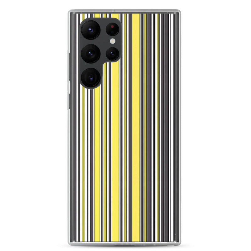 Load image into Gallery viewer, Colorful Yellow Striped Style Flexible Clear Samsung Case Bump Resistant Corners CREATIVETECH