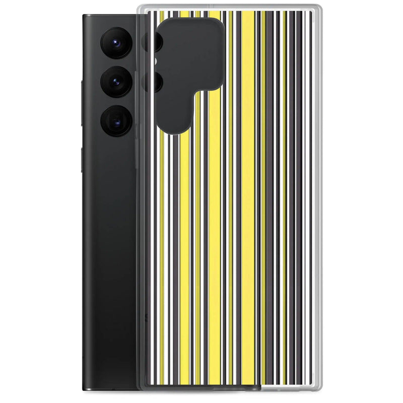 Load image into Gallery viewer, Colorful Yellow Striped Style Flexible Clear Samsung Case Bump Resistant Corners CREATIVETECH