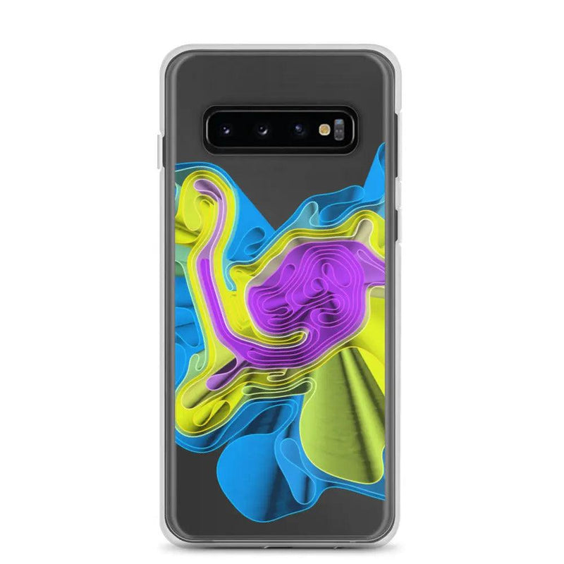 Load image into Gallery viewer, Cool Colorful Waves Flexible Clear Samsung Case Bump Resistant Corners CREATIVETECH