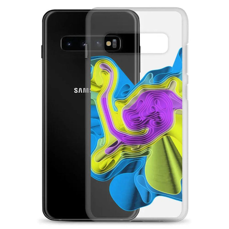 Load image into Gallery viewer, Cool Colorful Waves Flexible Clear Samsung Case Bump Resistant Corners CREATIVETECH