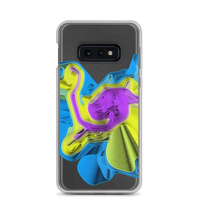 Load image into Gallery viewer, Cool Colorful Waves Flexible Clear Samsung Case Bump Resistant Corners CREATIVETECH