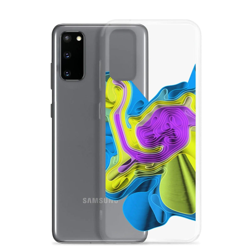 Load image into Gallery viewer, Cool Colorful Waves Flexible Clear Samsung Case Bump Resistant Corners CREATIVETECH