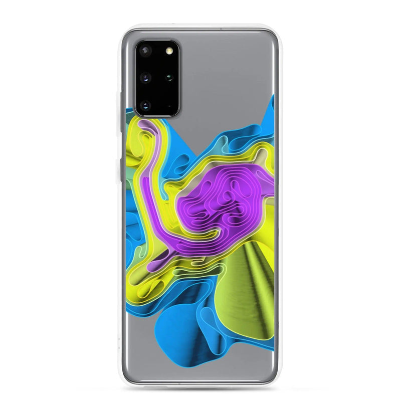 Load image into Gallery viewer, Cool Colorful Waves Flexible Clear Samsung Case Bump Resistant Corners CREATIVETECH