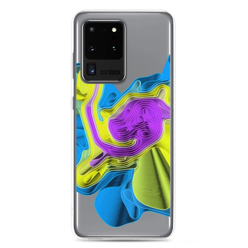 Load image into Gallery viewer, Cool Colorful Waves Flexible Clear Samsung Case Bump Resistant Corners CREATIVETECH