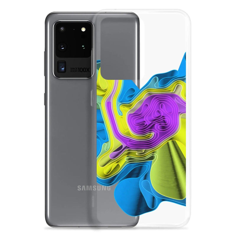 Load image into Gallery viewer, Cool Colorful Waves Flexible Clear Samsung Case Bump Resistant Corners CREATIVETECH