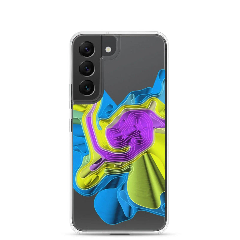 Load image into Gallery viewer, Cool Colorful Waves Flexible Clear Samsung Case Bump Resistant Corners CREATIVETECH