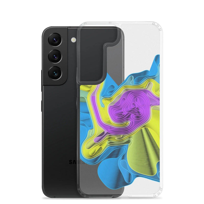 Load image into Gallery viewer, Cool Colorful Waves Flexible Clear Samsung Case Bump Resistant Corners CREATIVETECH