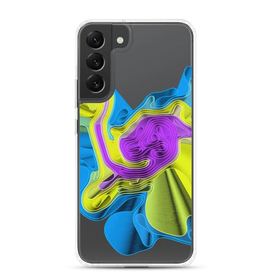 Cool Colorful Waves Flexible Clear Samsung Case Bump Resistant Corners CREATIVETECH