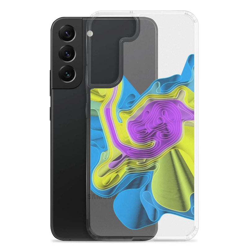 Load image into Gallery viewer, Cool Colorful Waves Flexible Clear Samsung Case Bump Resistant Corners CREATIVETECH